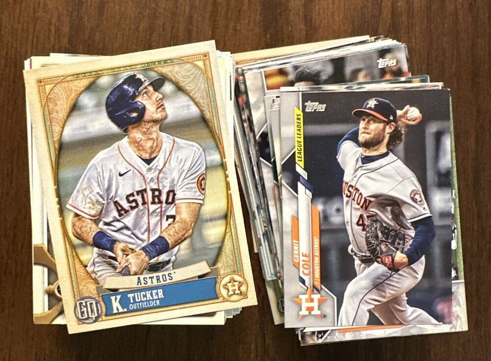 Houston Astros Baseball Trading Card Lot 199 Different